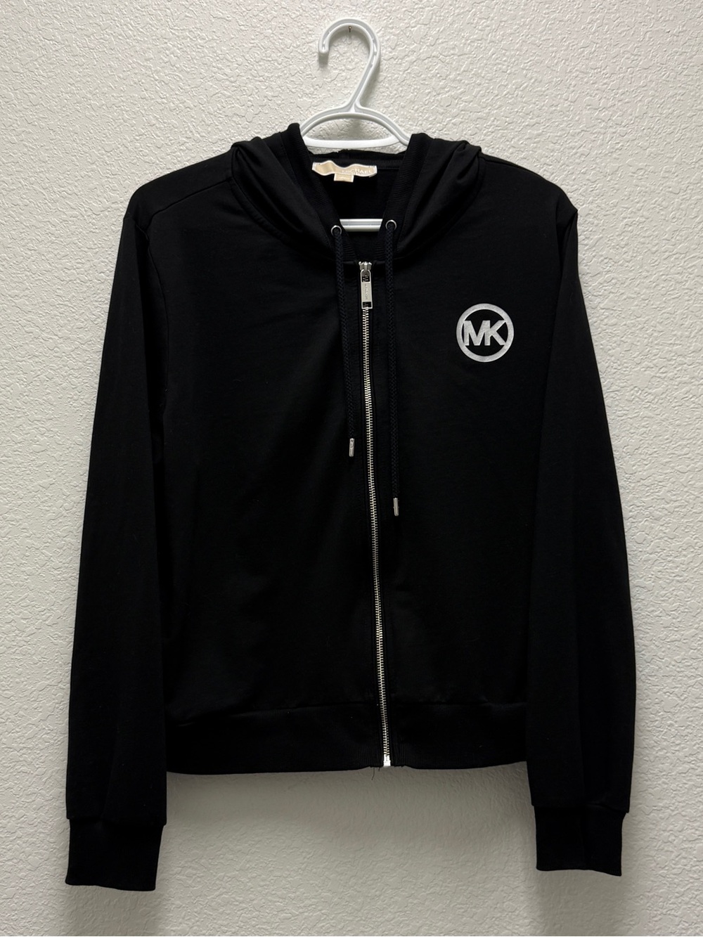 Michael Kors Women's XL Black Logo Zip-up Hoodie